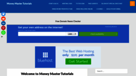 What Moneymastertutorials.com website looked like in 2020 (4 years ago)