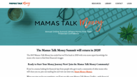 What Mamastalkmoney.com website looked like in 2020 (4 years ago)