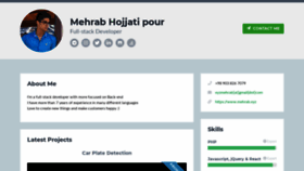 What Mehrab.xyz website looked like in 2020 (4 years ago)