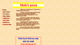 What Mokispizza.com website looked like in 2020 (4 years ago)