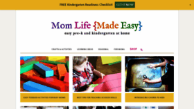 What Momlifemadeeasy.com website looked like in 2020 (4 years ago)