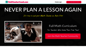 What Mathteachercoach.com website looked like in 2020 (4 years ago)