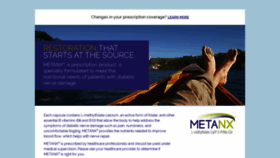 What Metanx.com website looked like in 2020 (4 years ago)