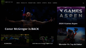 What Monsterenergy.com website looked like in 2020 (4 years ago)