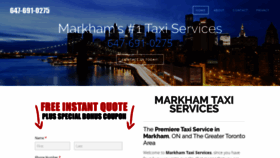 What Markhamtaxiservices.com website looked like in 2020 (4 years ago)