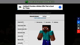 What Minecraft-skin-viewer.net website looked like in 2020 (4 years ago)
