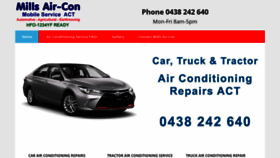 What Millscarairconditioning.com.au website looked like in 2020 (4 years ago)