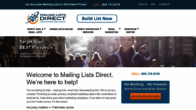 What Mailing-lists-direct.com website looked like in 2020 (4 years ago)