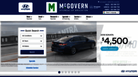 What Mcgovernhyundai.com website looked like in 2020 (4 years ago)