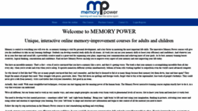 What Memorypower.org website looked like in 2020 (4 years ago)