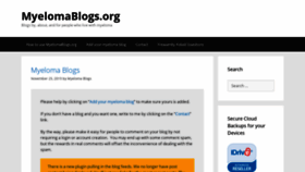 What Myelomablogs.org website looked like in 2020 (4 years ago)