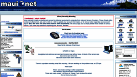 What Maui.net website looked like in 2020 (5 years ago)