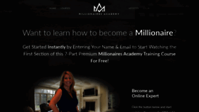What Millionairesacademy.com website looked like in 2020 (4 years ago)