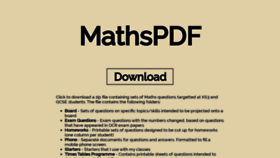What Mathspdf.org website looked like in 2020 (4 years ago)