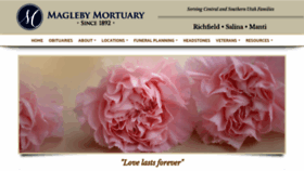 What Maglebymortuary.com website looked like in 2020 (4 years ago)