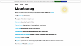 What Moonface.org website looked like in 2020 (4 years ago)