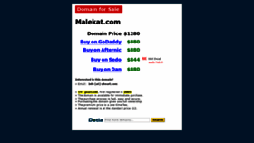What Malekat.com website looked like in 2020 (4 years ago)