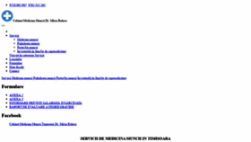 What Medicinamuncii-timisoara.ro website looked like in 2020 (4 years ago)
