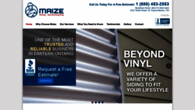 What Maizeinc.ca website looked like in 2020 (4 years ago)