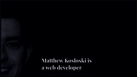 What Matthewkosloski.me website looked like in 2020 (4 years ago)