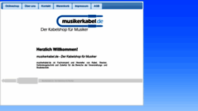 What Musikerkabel.de website looked like in 2020 (4 years ago)