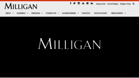 What Milligan.edu website looked like in 2020 (4 years ago)