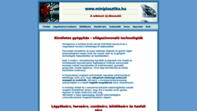What Miniplasztika.hu website looked like in 2020 (4 years ago)