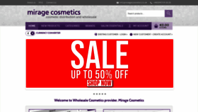 What Miragecosmetics.co.uk website looked like in 2020 (4 years ago)