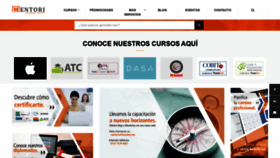 What Mentori.mx website looked like in 2020 (4 years ago)