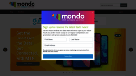 What Mondo.co.za website looked like in 2020 (4 years ago)