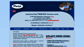 What Medykdent.pl website looked like in 2020 (4 years ago)