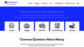 What Moneygeek.com website looked like in 2020 (4 years ago)