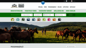 What Magyarnemzetiparkok.hu website looked like in 2020 (4 years ago)