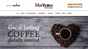 What Morbeans.co.uk website looked like in 2020 (4 years ago)