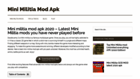 What Minimilitiamodapk.net website looked like in 2020 (4 years ago)