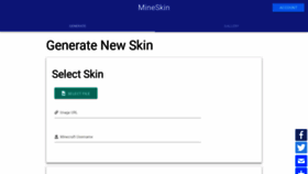 What Mineskin.org website looked like in 2020 (4 years ago)