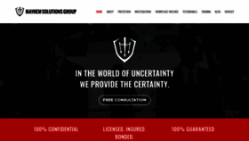 What Mayhemsolutionsgroup.com website looked like in 2020 (4 years ago)