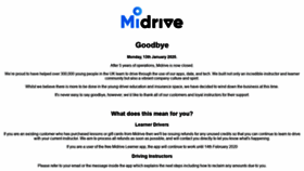 What Midrive.com website looked like in 2020 (4 years ago)