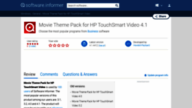 What Movie-theme-pack-for-hp-touchsmart-video.software.informer.com website looked like in 2020 (4 years ago)