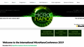 What Micronanoconference.org website looked like in 2020 (4 years ago)