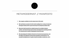 What Metamodernism.org website looked like in 2020 (4 years ago)