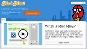 What Madmimi.com website looked like in 2020 (4 years ago)