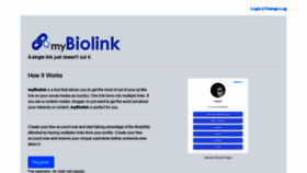 What Mybiolink.co website looked like in 2020 (4 years ago)