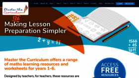 What Masterthecurriculum.co.uk website looked like in 2020 (4 years ago)