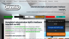 What Myslik.cz website looked like in 2020 (4 years ago)