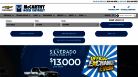 What Mccarthymorsechevrolet.com website looked like in 2020 (4 years ago)