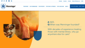 What Menningerclinic.org website looked like in 2020 (4 years ago)