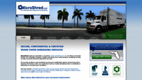 What Microshred.com website looked like in 2020 (4 years ago)