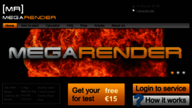 What Megarender.com website looked like in 2020 (4 years ago)