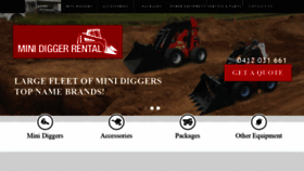 What Minidiggerrental.com.au website looked like in 2020 (4 years ago)